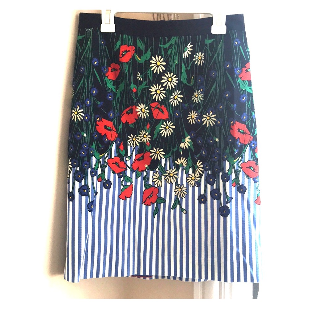 Anthropologie floral pencil skirt